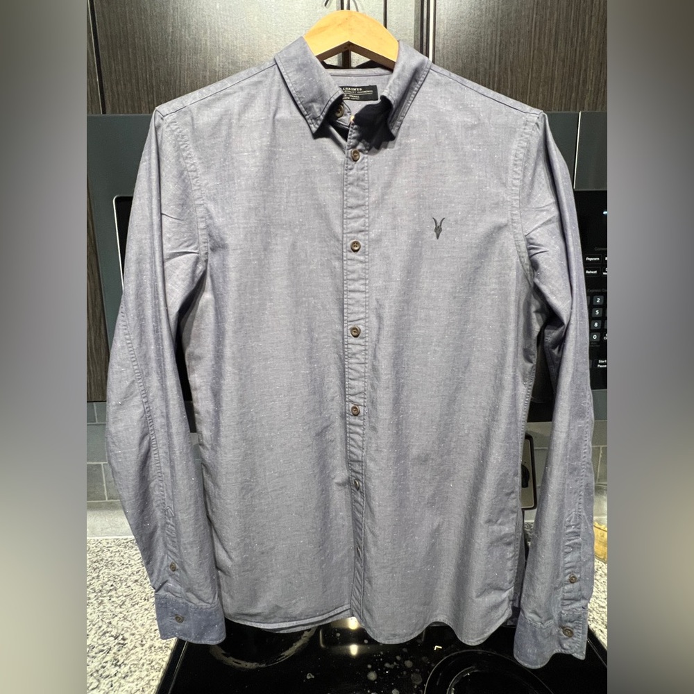 AllSaints Hawthorne Ramskull Stretch Fit Long Sleeve